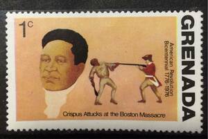 g Rena da stamp *Crispus Attucks America revolution 100 year festival 1975 year unused 