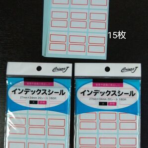 インデックスシール (大 /赤枠) 55シート