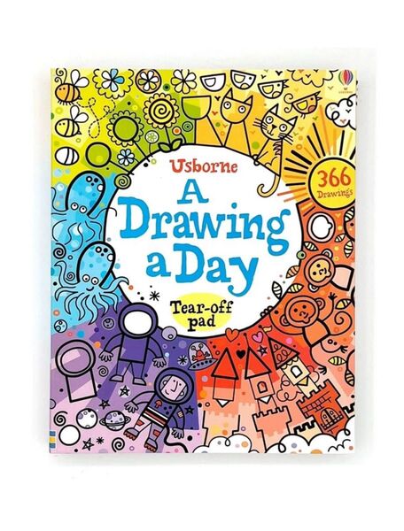 英語絵本Usborne A Drawing a day 絵画 描き方 アート洋書