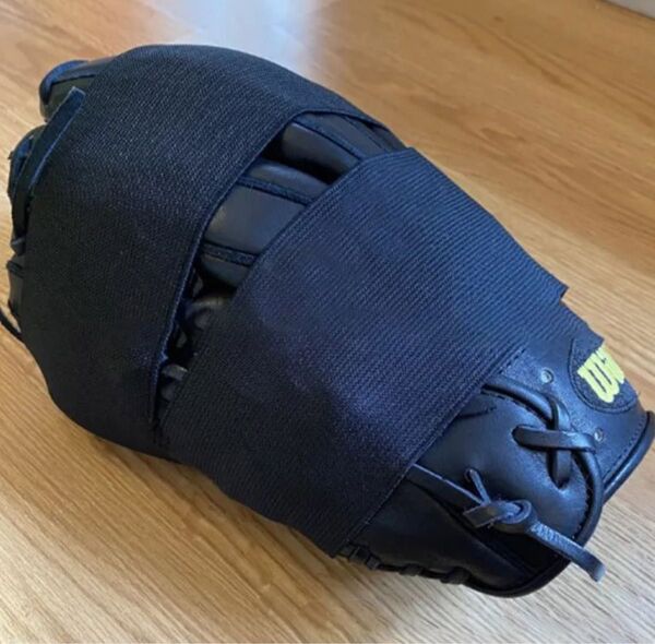【新品】野球グラブバンド グローブ固定用ストラップ 型崩れ防止 ブラック