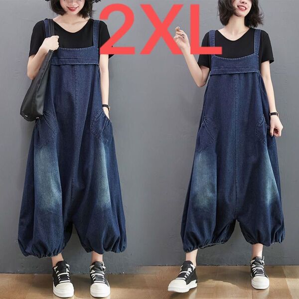 SLTA053オーバーオール レディース 春秋 サロペット クール デニムパンツ