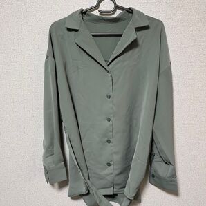 ブラウス 長袖 シャツ 長袖シャツ 開襟シャツ