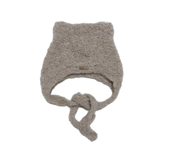 pixie hat teddy bonnet 6-12 ライトベージュ