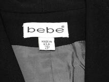  ●BEBE USA べべ /レディース ジャケット・ブラック・サイズ2P/USED_画像4