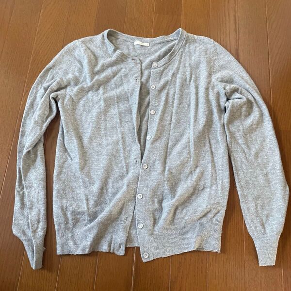 カーディガン グレー ニット 長袖 トップス 羽織り UNIQLO GU