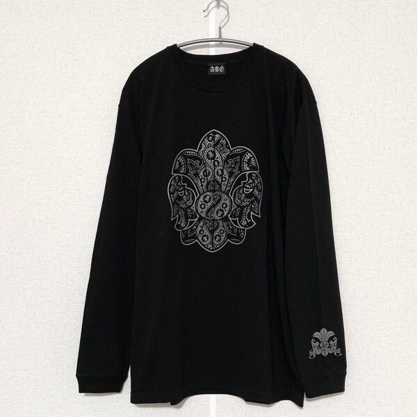 【新品・Lサイズ】A&G エーアンドジー FDL ペイズリー スカル ロンT