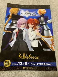 ボークス ドールポイント Fate Grand Order ドルフィードリーム VOLKS DD パンフレット 注文用紙付き