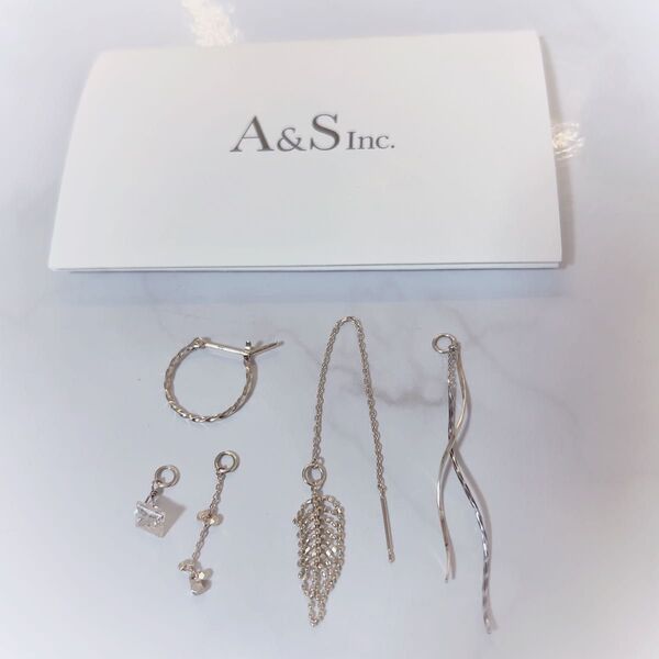 アガット フープピアス、チャームセット A&S Inc.