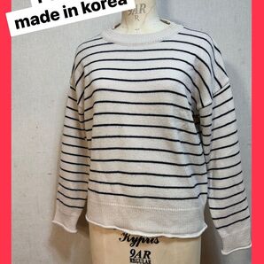 FOUND 韓国ブランド ニット ボーダー セーター トップス フォロー割あり