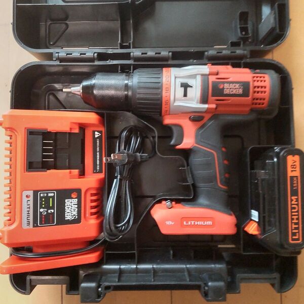 black&decker 18V 振動ドリル 使用少