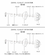 GOMEXUS パワーハンドルノブ ブラックレッド ZA38BKBKRD シマノType A・ダイワType S 用 38mm ラウンドノブ Shimano Daiwa_画像3