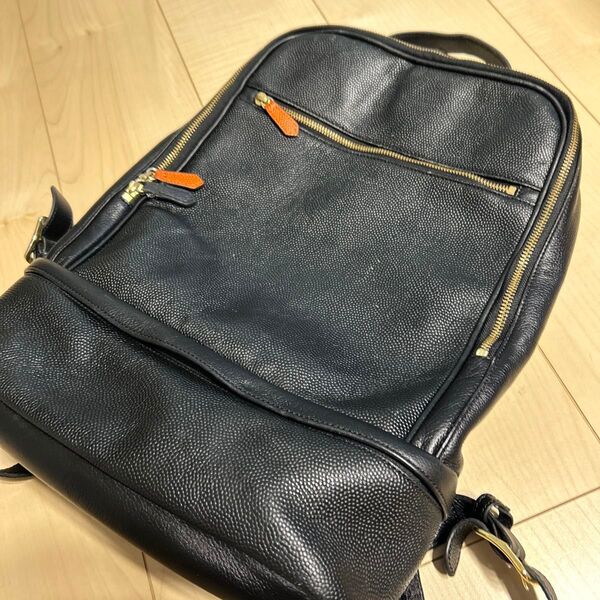 【レザージー/leather-g】バスケ革のリュック Black Edition