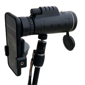 高倍率単眼鏡,スマホホルダーセット、(ミニ三脚.スマホは含まれていません。)