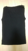 sacai（サカイ） チェーン装飾付きシルク混ノースリーブカットソー カラー:ブラック系 表示サイズ:1_画像4