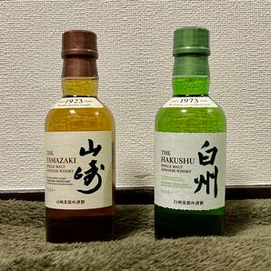 SUNTORYウイスキー 山崎1本&白州1本 ミニボトル(180ml)