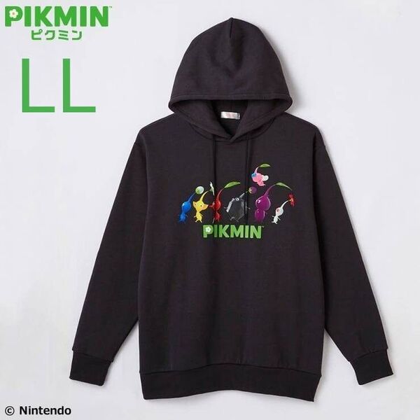 新品 ピクミン 濃灰パーカー LL