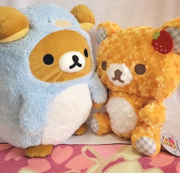 【リラックマ】XLプレミアムぬいぐるみ★ペンギン&ローズボア~