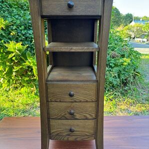 起立木工 木製 電話台チェスト インテリア 飾り棚 収納 花台 家具 引き出し キャビネット