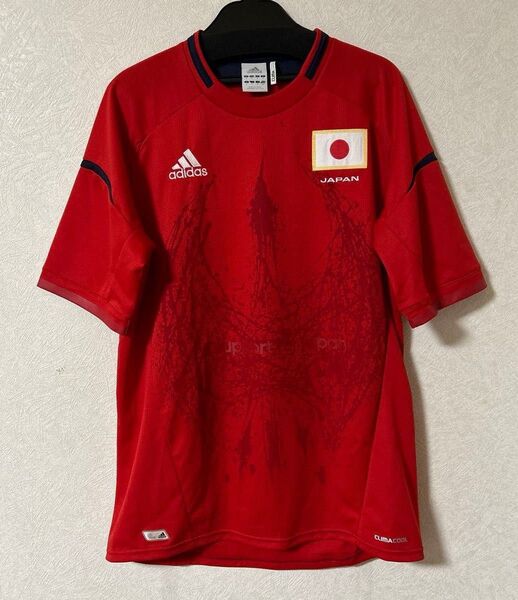 adidas ロンドン五輪 日本代表 日の丸 ユニフォーム レッド 赤 Mサイズ CLIMACOOL