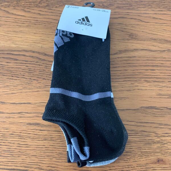 靴下 ソックス adidas アディダス スニーカーソックス ショート 3足 26-28