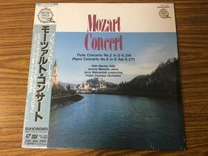 即決 モーツァルト・コンサート・フルート協奏曲第2番ニ長調・K.314・ピアノ協奏曲第9番変ホ長調K.271ジュノム・レーザーディスク　