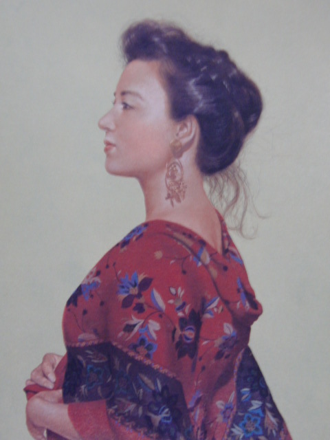 Masago Tsuji, 【Viento】, De una rara colección de arte., En buena condición, Nuevo con marco de alta calidad., envío gratis, pintura occidental, pintura al óleo, pintor japonés, Retratos, Retratos de mujeres hermosas, Kimono, Arte, Cuadro, Pintura al óleo, Retratos