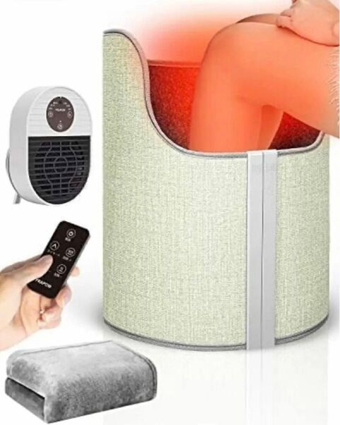 新品未使用! ファン型パネルヒーター 毛布付き 熱風で直接温め!