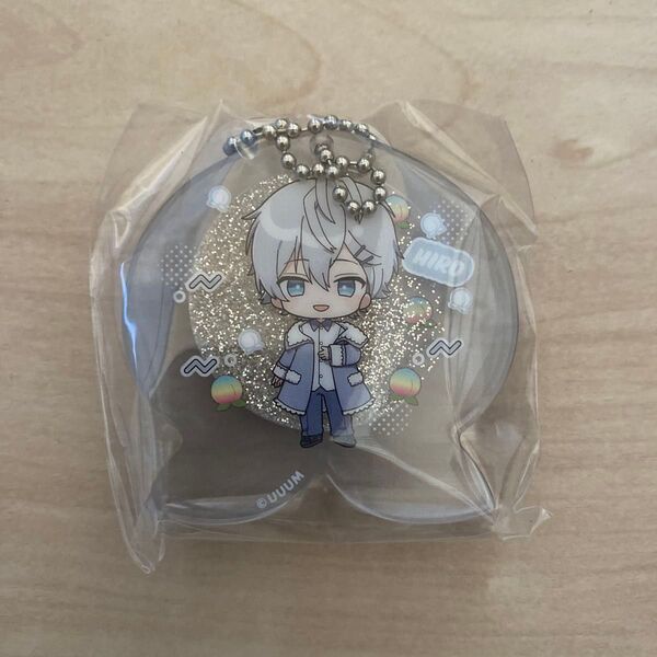 カラフルピーチグリッターホログラムキーホルダー ひろ