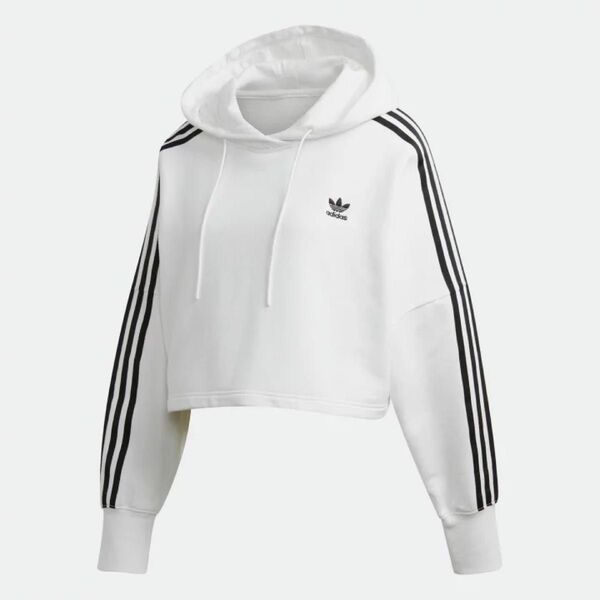 adidas originals アディダス オリジナルス クロップド パーカー フーディー ホワイト 白