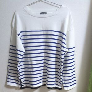 INDIVI★クレイジーパターン ボーダーカットソー 38