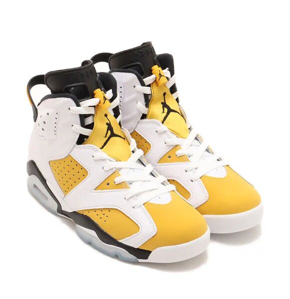 JORDAN BRAND AIR JORDAN 6 RETRO WHITE/YELLOW OCHRE-BLACK 26.5
