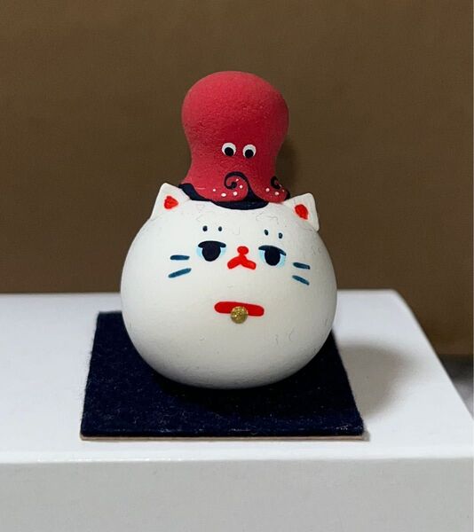 マルコロチャン marucoro chan 猫 にゃんこけし こけし 置物 たこ 作家