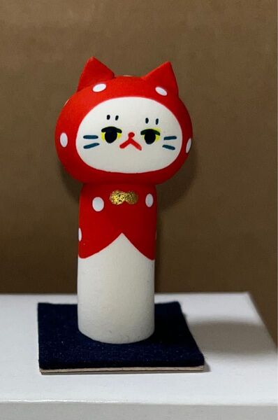 マルコロチャン marucoro chan 猫 置物 頭巾 にゃんこけし こけし 作家