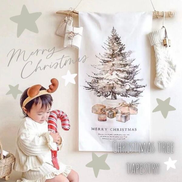 新品未使用 クリスマスツリー タペストリー もみの木 壁飾り 北欧 クリスマス 飾り パーティー デコレーション 飾り付け 装飾