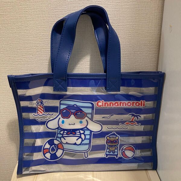 サンリオ ビニールバッグ 可愛い シナモロール SANRIO 未使用品 サイズ 26×21