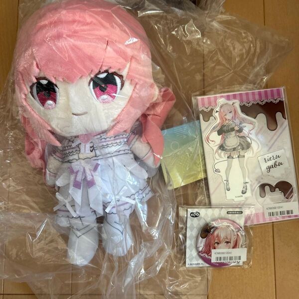 あおぎり高校 我部りえる ぬいぐるみ アクスタ 缶バッジ 3点セット