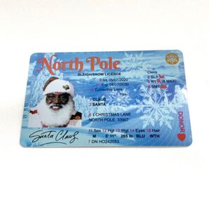 サンタクロース 免許証 クリスマスグッズ IDカード アメリカン雑貨 X'mas