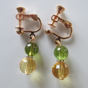  free shipping, peridot, citrine. earrings 