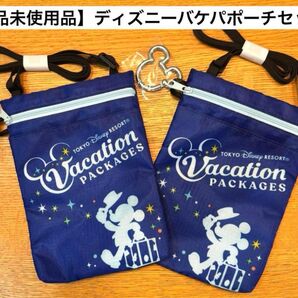 【新品・未使用】ディズニーリゾート バケパ カラビナ付き ショルダーバッグセット