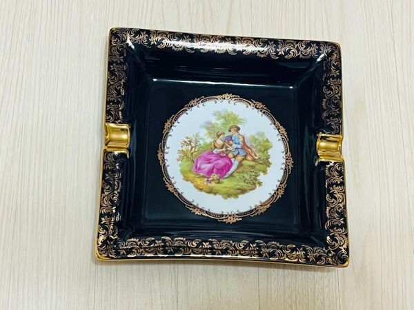 新品◇Limoges Castes リモージュキャッスル 灰皿プレート 金彩