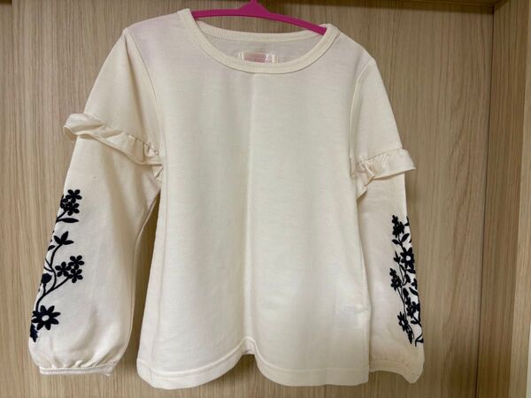 カットソー 長袖 女の子 花柄 キッズ 110
