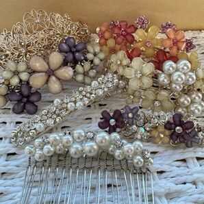 ヘアーアクセサリー バレッタ 髪留め 8個セット