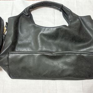 レザー トートバッグ 肩掛け バッグ ショルダー 大容量 ビジネス 通学 美品