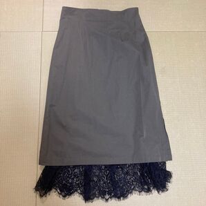 haco! カーキ レース付きタイトスカート