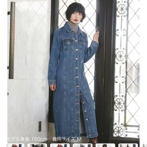 値下げしました!jouetieスタッズ付きデニムワンピース完売ブルー Mサイズ