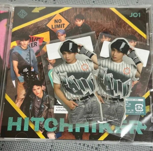 JO1 HITCHHIKER 通常盤CD、JO1 official store 購入特典與那城奨ステッカー