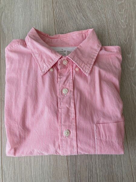 無印良品 ストライプ シャツ