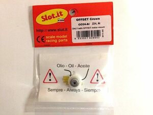 Slot.it 1/32 slot car parts GO24-Al in line for Crown gear 