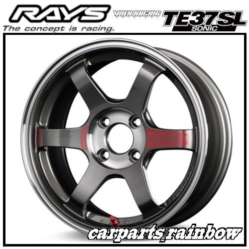 ★RAYS/レイズ VOLKRACING ボルクレーシング TE37 SONIC SL/ソニックSL 16×8.0J/8J 4/100 +34★プレスドグラファイト(PG)★新品 4本価格★
