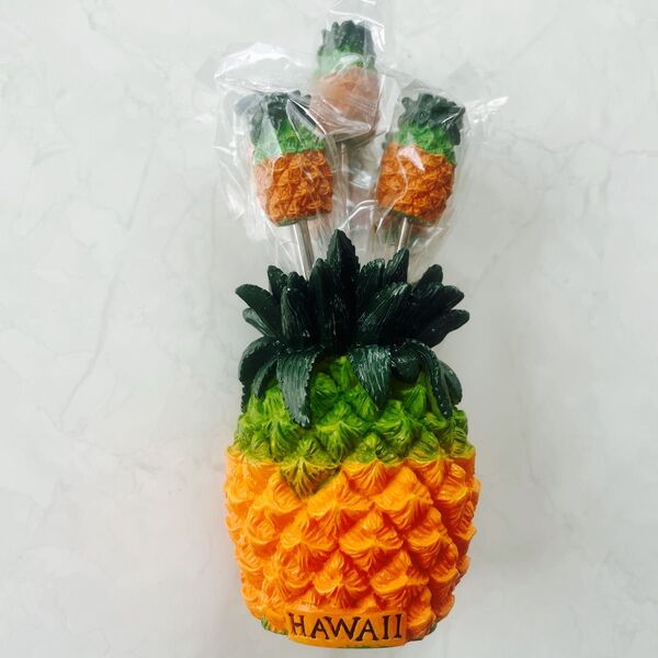 【未使用品】Hawaii パイナップル型 フルーツピック 6本入り ★訳あり